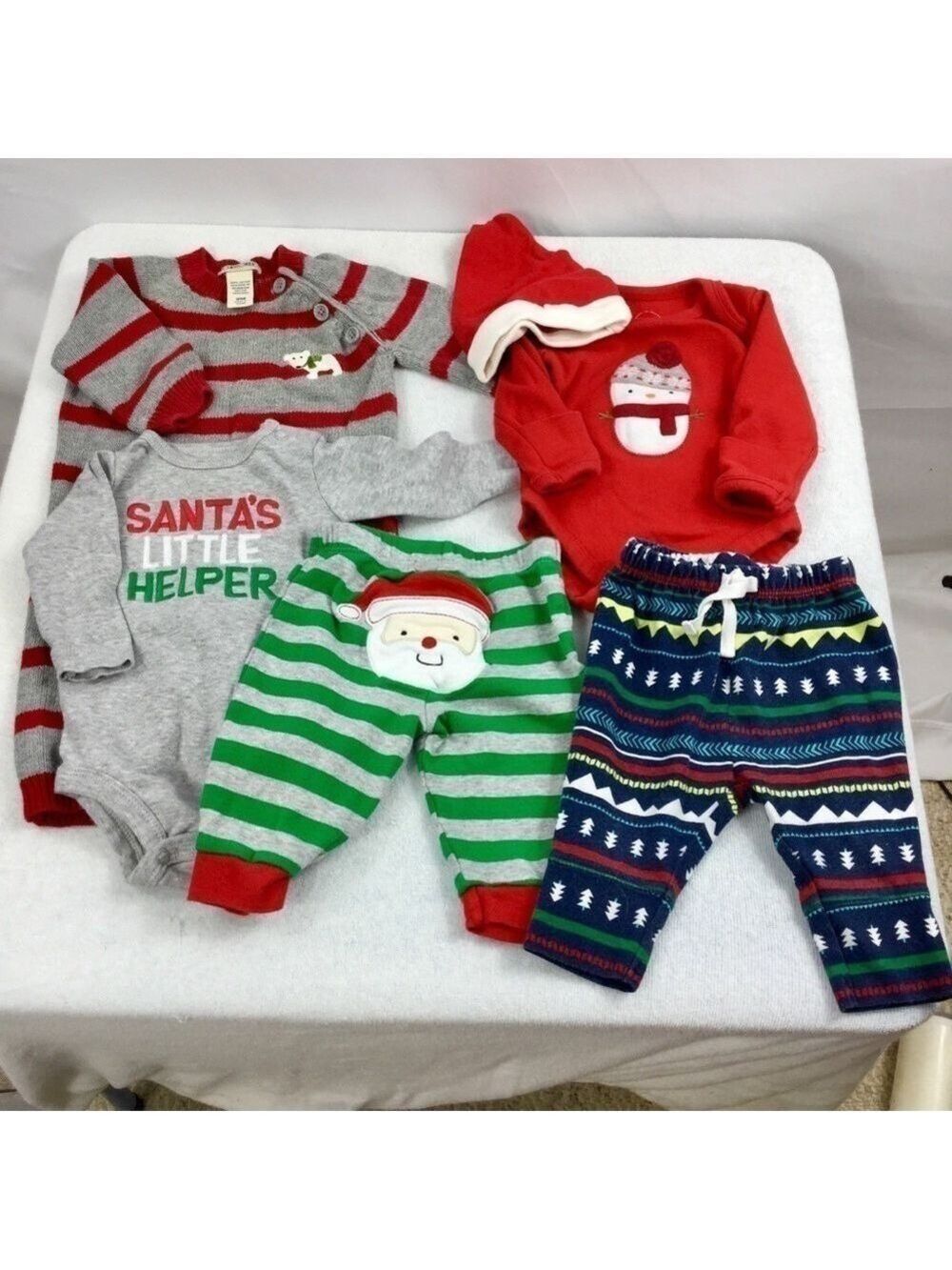 LOT of Winter Christmas Holiday Clothes Size 3 Months